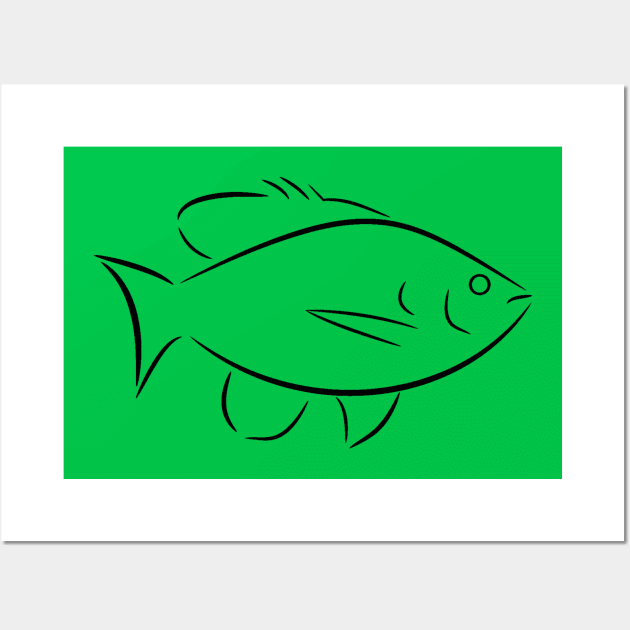 Bluegill Line Logo Wall Art by TaliDe